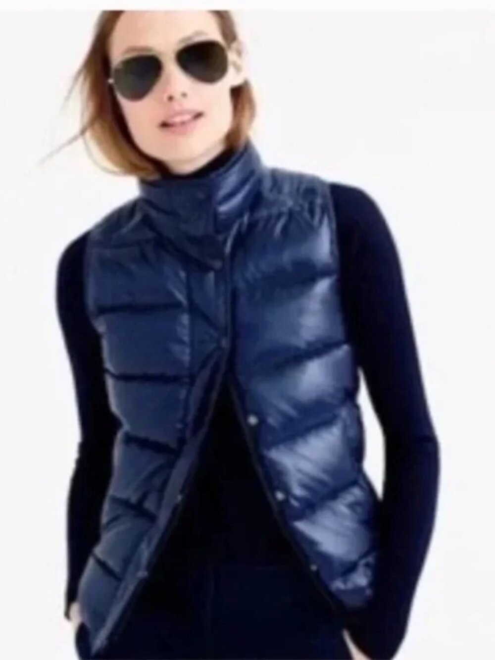 J. Crew Shiny Puffer Down Vest